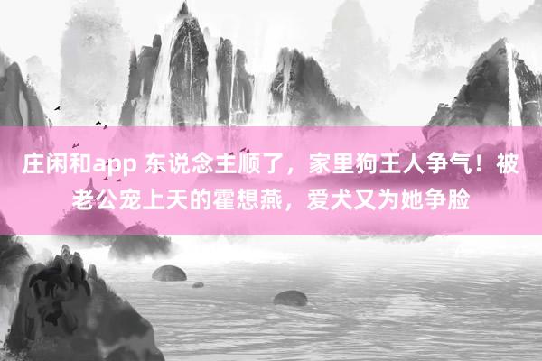 庄闲和app 东说念主顺了，家里狗王人争气！被老公宠上天的霍想燕，爱犬又为她争脸